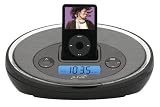 iLive ICR6307DTBLK iPod Docking System with Digital Tune AM/FM Stereo Dual Alarm Clock Radio with Remote Control in Black