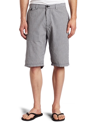 Calvin Klein Sportswear Men's Seersucker Check Short, Black, 34W