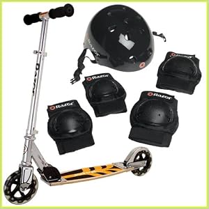 Razor Cruiser Scooter with Youth Helmet And Pad Set (Recommended Fit Ages 8-14) by 