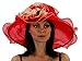 Lady Lou Two Tone Organza Derby Hat with Ruffles