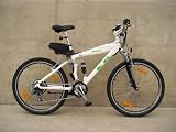 EG BALI 26 Electric Moutain Bike Electric Bicycle - Men's White Aluminum Frame, Dual Suspension, and a 24V Lithium Battery