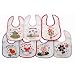 Newborn Baby Girl Bibs, Animals 7 Days of the Week Baby Bibs (Pack of 7) (One Size)