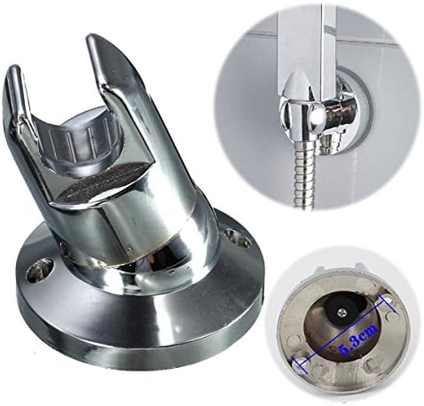 DCDEAL 360 Degree Bathroom Silver Aluminum Up And Down Rotatable Showerhead Holder Bracket Wall Mounted Suction Mount Shower Accessories