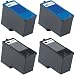 4-Pack (2BK+2C) Series 7 Remanufactured Hi-Yield Ink for Dell CH882 CH883 All-in-One 966 / 968 / 968w Printer