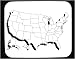 Mouse Pad with country, map, states, united states of america, outline