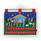 Kitchen & Housewares : Christmas Story Nativity Advent Calendar Wall Hanging