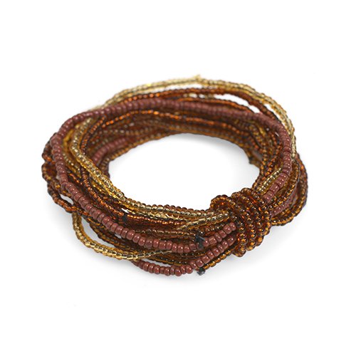 Glass Seed Beads Dark Brown Bracelet Colors of the Rainbow  Fair Trade Gifts