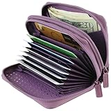Buxton RFID Identity Safe Wallet - Prevent Electronic Credit Card Scan Theft,One Size,Purple