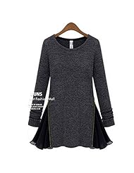 Summer Fall 2015 Colorblocking Cotton/Knit  Dress