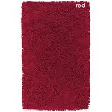 Remy Noodle Red Shag Rug Size: Square 2'