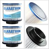 2 PACK Clarathon Spa Filter Cartridges for: Aero Spa , Aqua, Blue Wave, Swim Time, TheraPure, Therma Spa, Thera-Spa