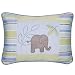 CoCaLo Elephant Parade Pillow - Green/ Blue/ Yellow