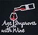 A+ Images, Inc. Age Improves with Wine Rhinestone T-Shirt