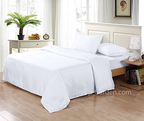 Sleep Garden 320-Thread-Count Bamboo King Duvet Cover Set, White