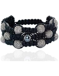 925 Sterling Silver 9.50ct Diamond Macrame Bracelet Fashion Jewelry
