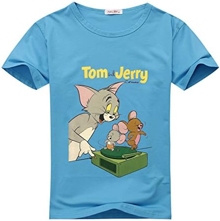 NOBITA Fashion Customized Tom and Jerry 3 Kid's Classic T-shirtSmall/5Y-6Y Light Blue