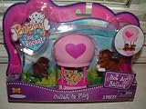 Puppy in My Pocket ~ Rex the Rottweiler & Rascal the Snorkie Dog in Hot Air Balloon Play Set