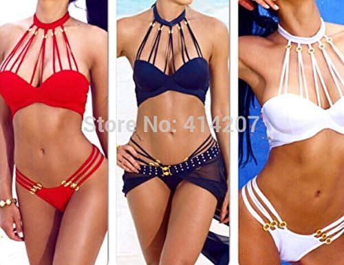 2015 New Cut Out Bandage Bikini, Sexy Crop Top Thong Bikini, Vintage Bandage Swimsuit, Brazilian Biquini, Triangle Bathingsuits