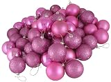 20ct Bubblegum Pink Shatterproof 4-Finish Christmas Ball Ornaments 2.75 (70mm)