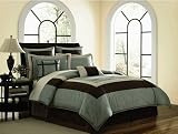 Review Victorian Collections  / 8 PC. CLASSIC SUPER BED IN A BAG COMFORTER SET W/ MATCHING PILLOWS, QUEEN, BLUE