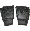 New Hot Leather Fingerless S/M Paintball Armored Gloves