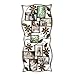 Adeco PF0530 9-Opening Decorative Bronze Iron Wall Hanging Collage Photo Frame, 4 by 6