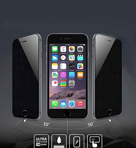 Cool Idea Iphone 6s/iphone 6 Privacy Anti-spy Glass Screen Protector, [Tempered Glass] Ballistics 0.3mm 9h Hardness Featuring Anti-scratch, Anti-fingerprint (X1)
