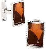 Sterling Silver James Bond Pendant Cufflinks