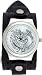 Dragon Black Sihouette Trendy Design Round Steel Case Punk Biker Wide Black Leather Band Wrist Watch