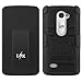 LG Leon Case, LG Tribute 2 Case, LK Heavy Duty Armor Holster Defender Full Body Protective Hybrid Case Cover Belt Clip for LG Leon / LG Tribute 2