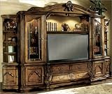 AICO Tuscano Entertainment Wall Series Tuscano Entertainment Center with 52.5 W TV Stand in Biscott