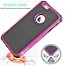 Tekcoo iPhone 6S Case, iPhone 6 Sturdy Case,[Tmajor] for iPhone 6 / 6S (4.7 INCH) Case Shock Absorbing Impact Defender Slim Cover Shell w/Plastic Outer & Rubber Silicone Inner [Hot Pink/Black]