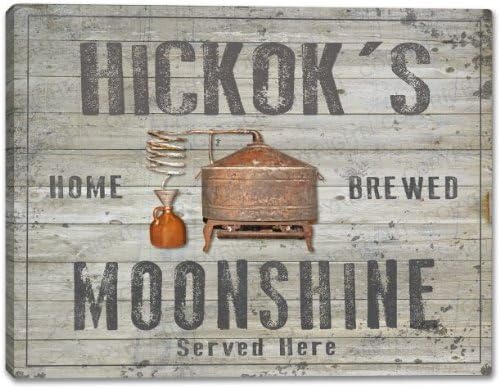 HICKOK'S Home Brewed Moonshine Stretched Canvas Print