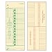 TOPS Weekly Time Cards, Green Ink Front and Back, 3.5 x 9 Inches, 500-Count, Manila (1257)