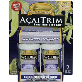 Nature's Organics AcaiTrim - Super Concentrated Acai Fruit - 60 capsules (Pack of 2)