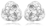 10k Choice of White or Yellow Gold Diamond Love Knot Earrings (1/4 cttw, I-J Color, I3 Clarity)
