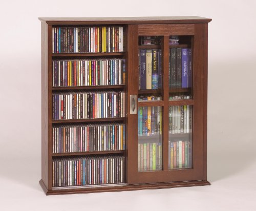 Wall Hanging Sliding Door Mission Multimedia Cabinet Walnut On Sale