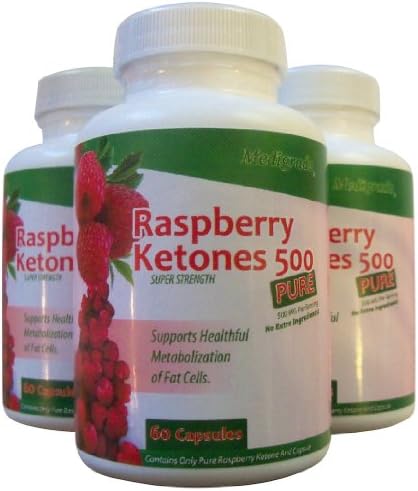 MedigradeTM Pure Raspberry Ketones 500 Natural Weight Loss Supplement :: 3 Bottles of 60 X 500 Mg Serving Fat Burning Pills