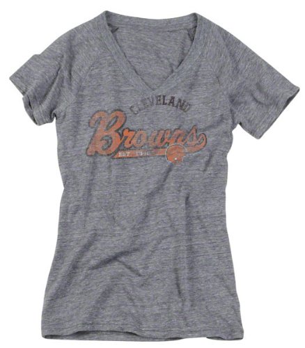 Cleveland Browns Women's Tri-Blend Arched Tailsweep Too T-Shirt
