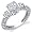 Sterling Silver Wedding Engagement Ring with Cubic Zirconia CZ Size 5