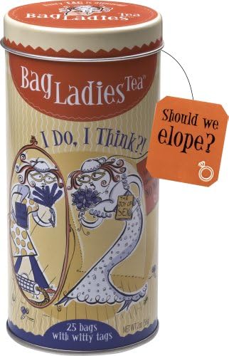 Bag Ladies Tea I Do, I Think Tea Tin, 25 Teabags of English Breakfast Tea