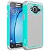 Samsung Galaxy J7 Refine Case, Galaxy J7 2018 Case, Galaxy J7 Star Case, J7V J7 V 2nd Gen/J7 Aura/J7 Crown Case with HD Screen Protector, OEAGO [Shockproof] Hybrid Dual Layer Protective Case (Mint)