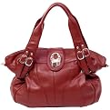 Parinda Sunflower Faux Leather Tote - Red