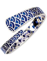 Sterling Silver Blue Resin Cuff Bracelet
