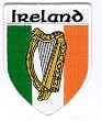 Ireland Shield Patch Irish Harp Flag Embroidered Iron-On Emblem