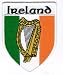 Ireland Shield Patch Irish Harp Flag Embroidered Iron-On Emblem