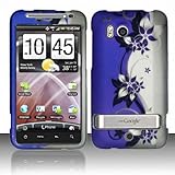 Blossoming Purple Violet Flower Protective Hard Rubberized Case Cover Desig ....