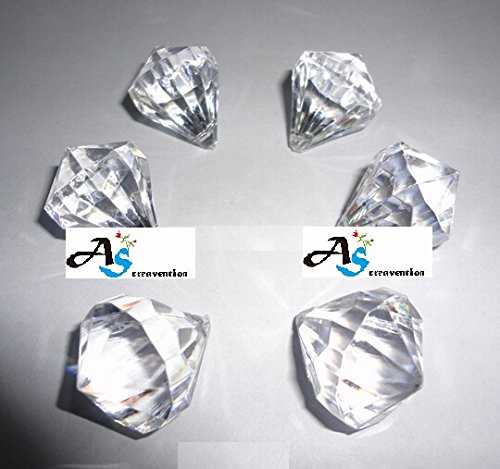 A&S Creavention® Artificial Crystal Clear Diamond Drops Decor, 500g/Bag (XL (70pcs))