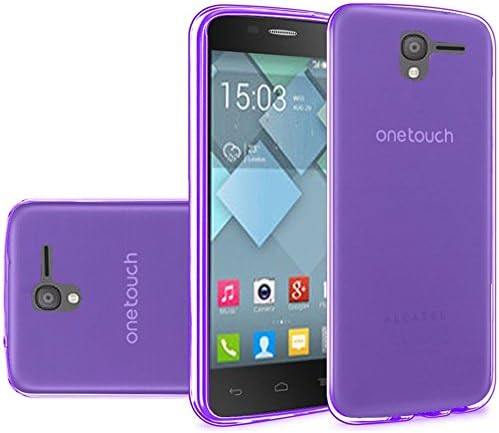 [Purple] Alcatel TRU / Stellar Case, CRYSTAL Transparent Frosted Gel [TPU CANDY] Cover [SLIM] Bumper for Alcatel TRU / Stellar