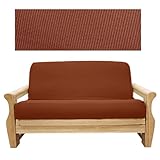 IMAGE OF Elegant Ribbed Brick Futon Cover Twin 635